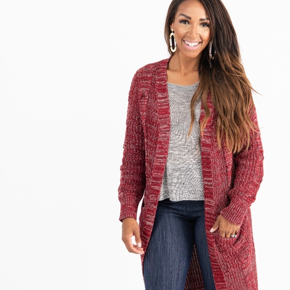 A&D Dreamy Duster Sweater RED - Picture 2 of 3